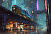 create stunning futuristic sci fi city concept art and environments