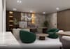 redesign spatial layout for office interior render, new workplace visualization