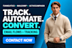 integrate funnelytics to mailchimp or activecampaign email tracking automation