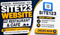 design site123 website redesign or fix site 123 website for restaurant and cafe