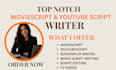 write feature film screenplay movie script TV pilot screenwriting youtube script