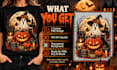 create custom halloween t shirt designs for pod and merch