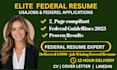 write a professional federal resume for usajobs