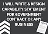create a professional capability statement for government contract