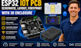 design esp32 iot pcb, schematic, layout, footprint in kicad with 3d enclosure