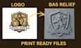 create 3d bas relief medallion cnc model from image for 3d printing and carving