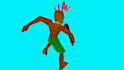 do retro animation character,lowpoly model, pixel art,psx style,rig and animate