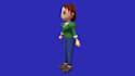 create lowpoly character model, custom animation, crunchy pixel, retro psx,n64