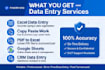 do accurate data entry typing copy paste and retyping