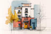 create urban sketches and architectural illustrations