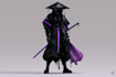 cyberpunk samurai street warrior art
