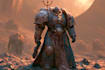 illustrate a warhammer 40k character art