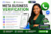 fix meta business verification, whatsapp api and business manager, meta pixel
