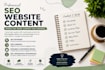 write SEO website content homepage about us and landing page