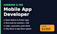 develop a custom android and ios mobile app in react native or flutter