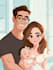 create a disney cartoon illustration