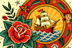 make a traditional or neo traditional oldschool tattoo