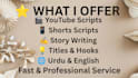 write youtube scripts for your videos