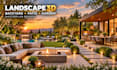 design 3d landscape, backyard makeover, patio and garden masterplan render