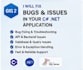 fix bugs and issues in your c sharp dot net application