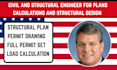 be civil and structural engineer for plans calculations and structural design