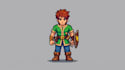 create pixel art animation, sprite sheet and game sprites