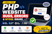 fix PHP mysql website bugs errors and issues
