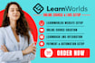 setup learnworlds course migration lms course upload and website customization