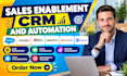 setup sales enablement salesforce hubspot zoho pipedrive freshsales highspot CRM