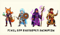 create 2d game character sprite sheet pixel art animation game assets game art