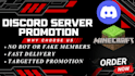promote minecraft server, discord game, fivem server, rust, dayz server