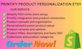do shopify pod niche store setup product personalizer  printify etsy online shop