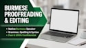 do burmese  document proofreading and typing data formatting