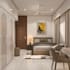 design a modern bedroom interior with realistic 3d rendering