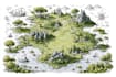 draw rv park map and campground map in vector illustrator
