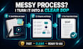 create sops, process documentation, workflows, and training manuals
