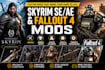 create weapon armor skyrim se ae mods follower mod redmod fallout 4