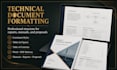 professionally format word PDF and technical documents