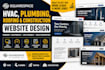 design squarespace hvac website plumbing roofing construction contractor website