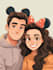 make a disney cartoon illustration