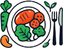 create vector food illustration for branding and digital use
