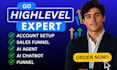 build gohighlevel ai chatbot, ghl appointment booking agent and workflow
