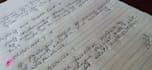 handwrite notes and letters english  and french