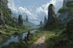 design detailed fantasy landscapes and environment