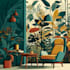 design professional doodle wall art, mural, decal art