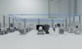create 3d industrial animation 3d automated robotic line manufacturing animation