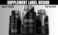 supplement label, product packaging, nutrition labels, bottle labels, jar label