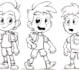 sketch outline and cartoon sketch  illustrations