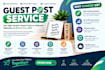 provide guest post backlinks, SEO guest posting service
