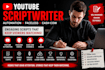 write engaging youtube automation, faceless cash cow and video scripts